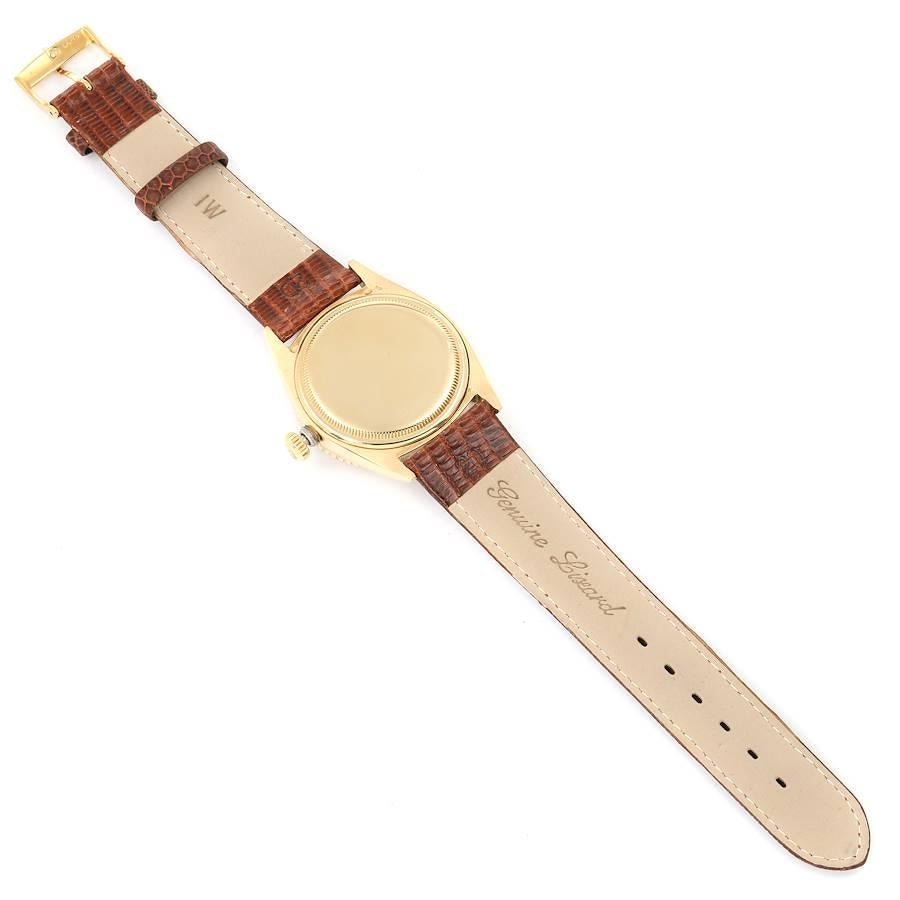 Rolex Datejust Turnograph 18 Karat Yellow Gold Vintage Men's Watch 6609 For Sale 7