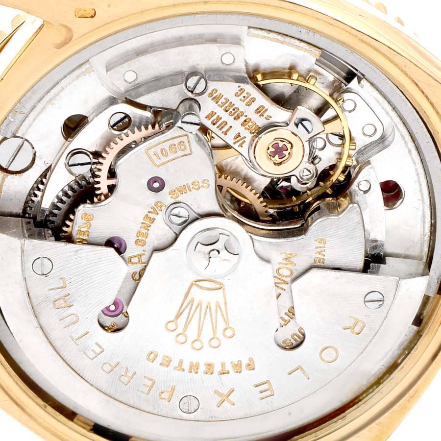 Rolex Datejust Turnograph 18 Karat Yellow Gold Vintage Men's Watch 6609 For Sale 4