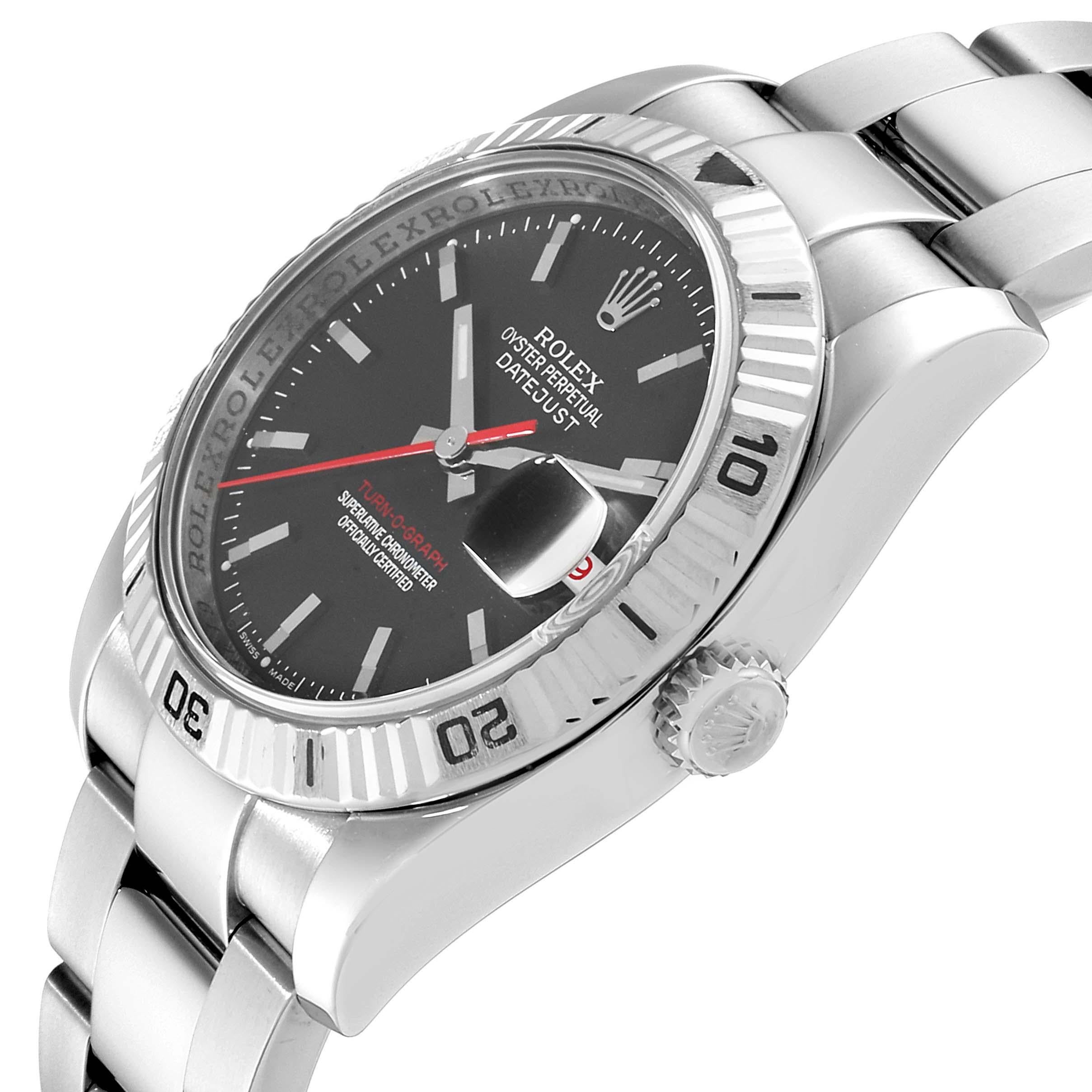 Rolex Datejust Turnograph Red Hand Steel Men's Watch 116264 For Sale 2