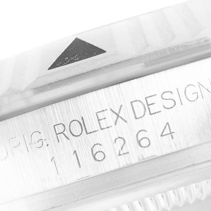 Rolex Datejust Turnograph Black Dial Steel Men's Watch 116264 Box For Sale 4