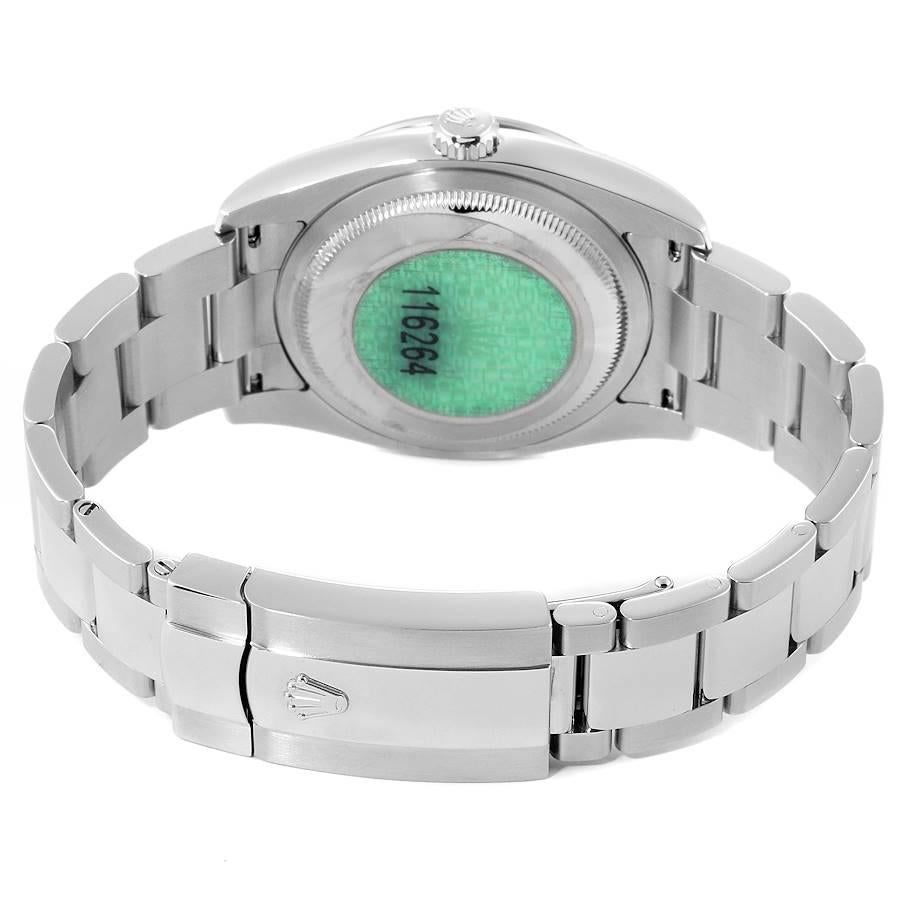 Rolex Datejust Turnograph Black Dial Steel Men's Watch 116264 Box For Sale 6