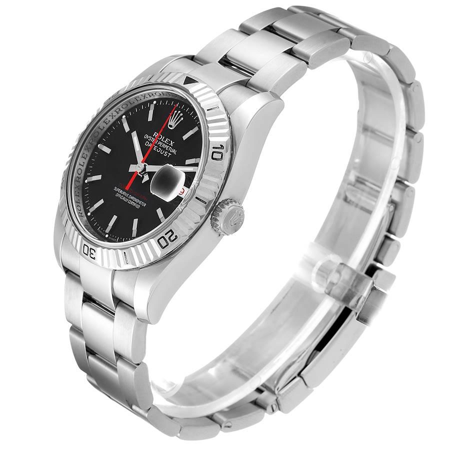 Men's Rolex Datejust Turnograph Black Dial Steel Men’s Watch 116264