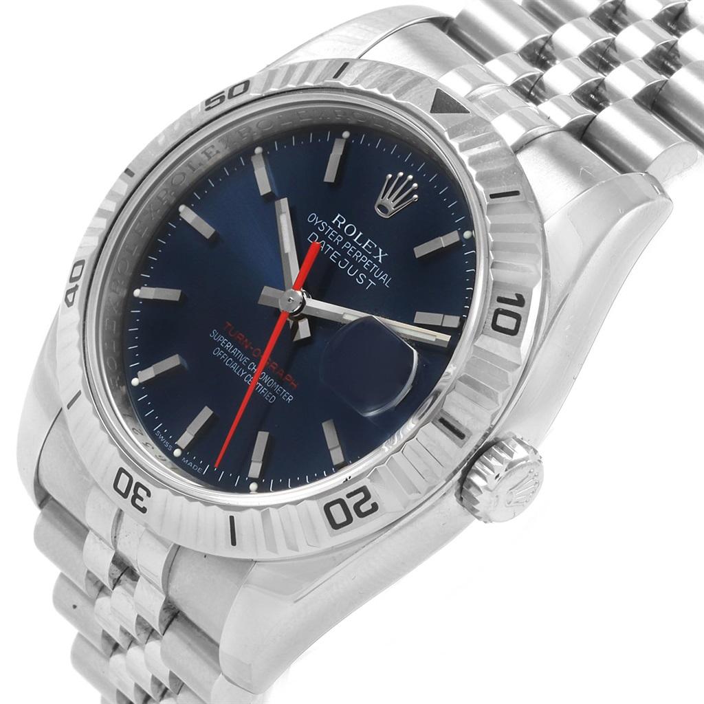 Rolex Datejust Turnograph Blue Dial Jubilee Bracelet Men's Watch 116264 2