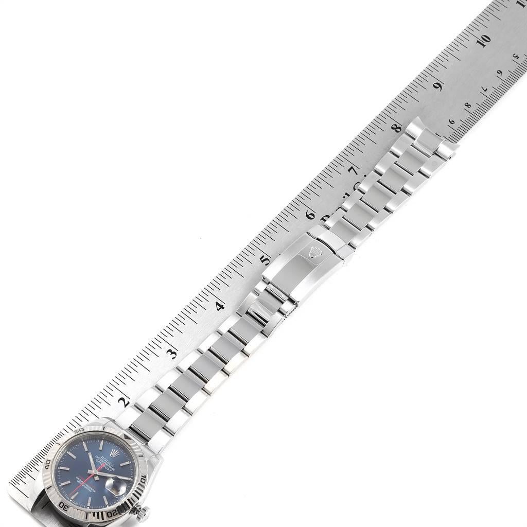 Rolex Datejust Turnograph Blue Dial Oyster Bracelet Men's Watch 116264 7