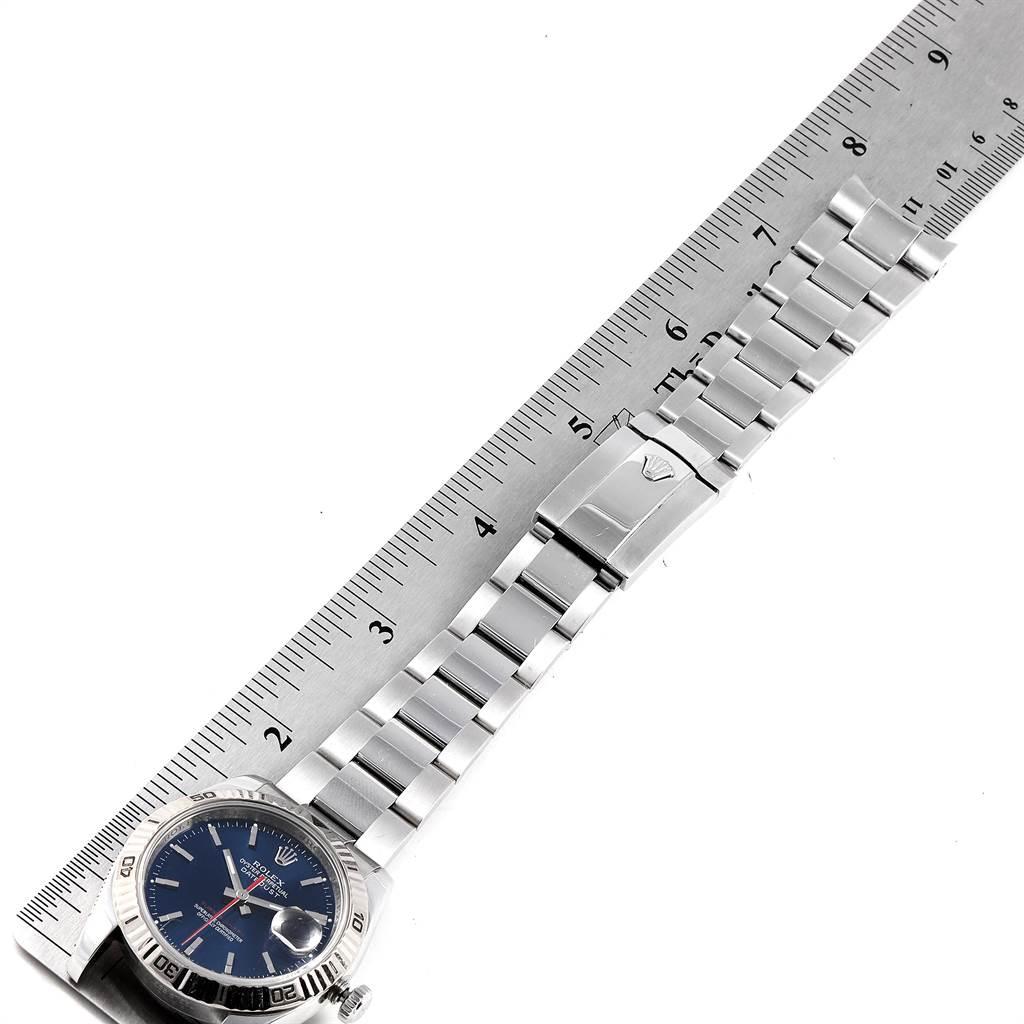 Rolex Datejust Turnograph Blue Dial Oyster Bracelet Men's Watch 116264 8