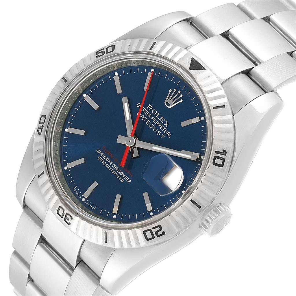 Rolex Datejust Turnograph Blue Dial Oyster Bracelet Men's Watch 116264 3