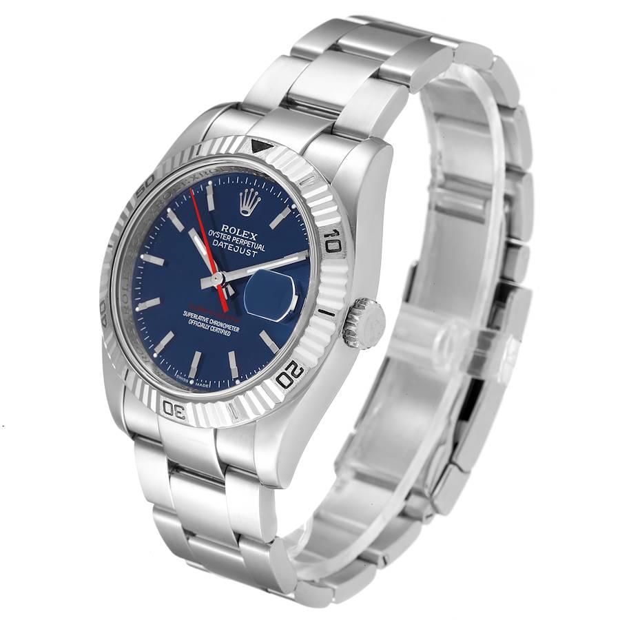 Men's Rolex Datejust Turnograph Blue Dial Oyster Bracelet Steel Mens Watch 116264 For Sale