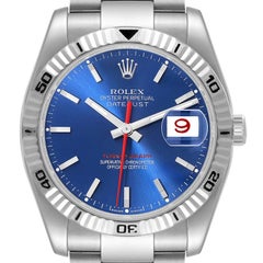 Rolex Datejust Turnograph Blue Dial Steel Mens Watch 116264 Box Papers