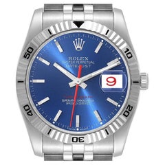 Rolex Datejust Turnograph Blue Dial Steel Mens Watch 116264