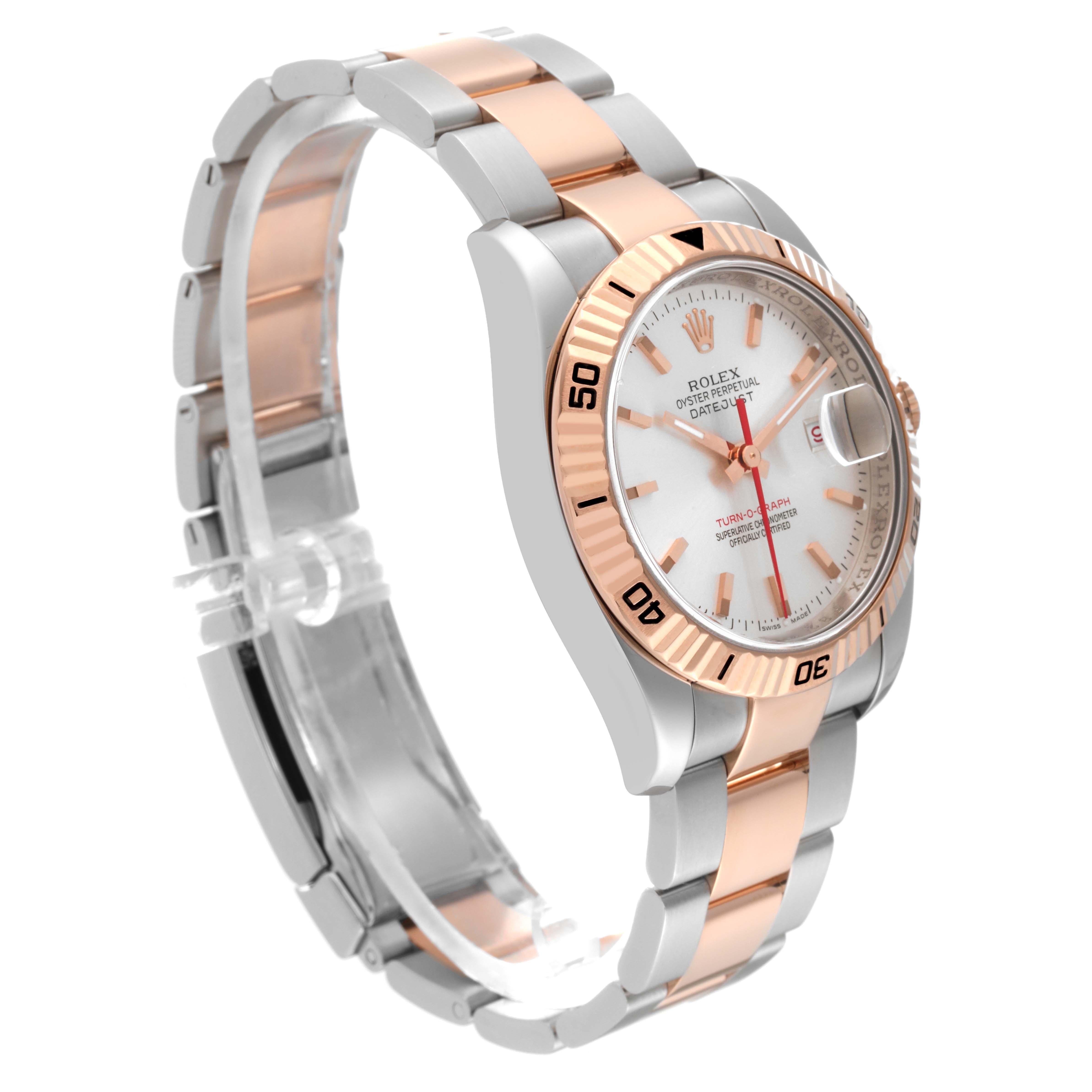 Rolex Datejust Turnograph Steel Rose Gold Mens Watch 116261 For Sale 6