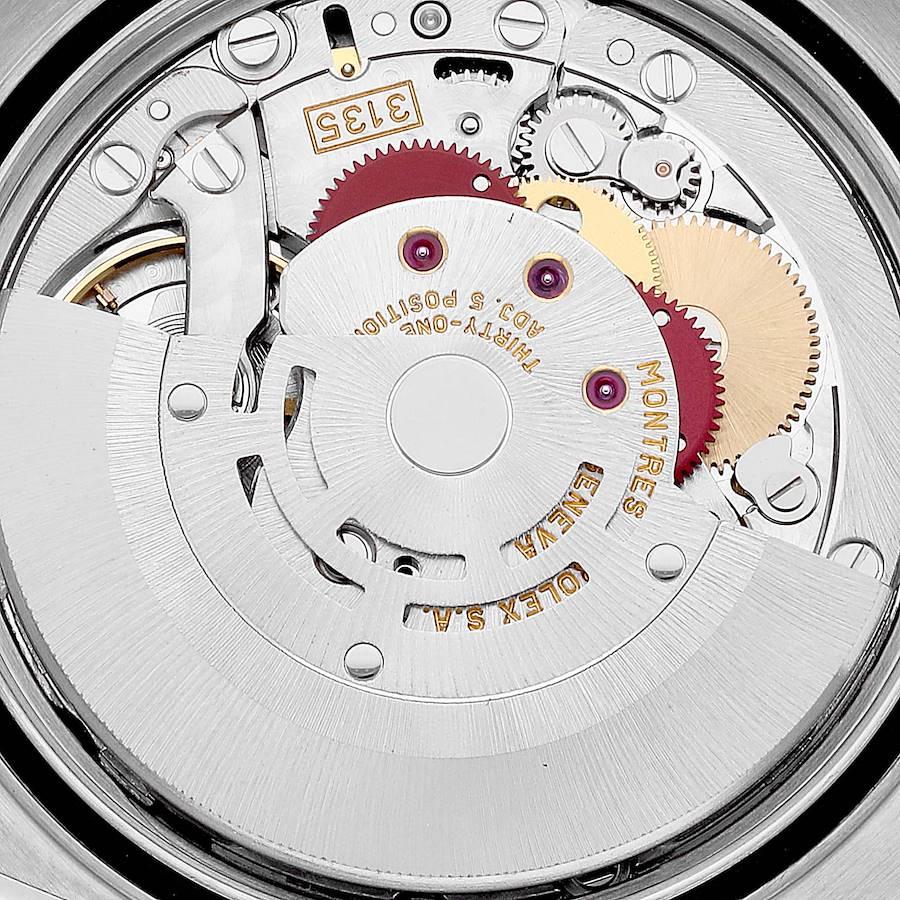 Rolex Datejust Turnograph Steel White Gold Black Dial Mens Watch 16264 2
