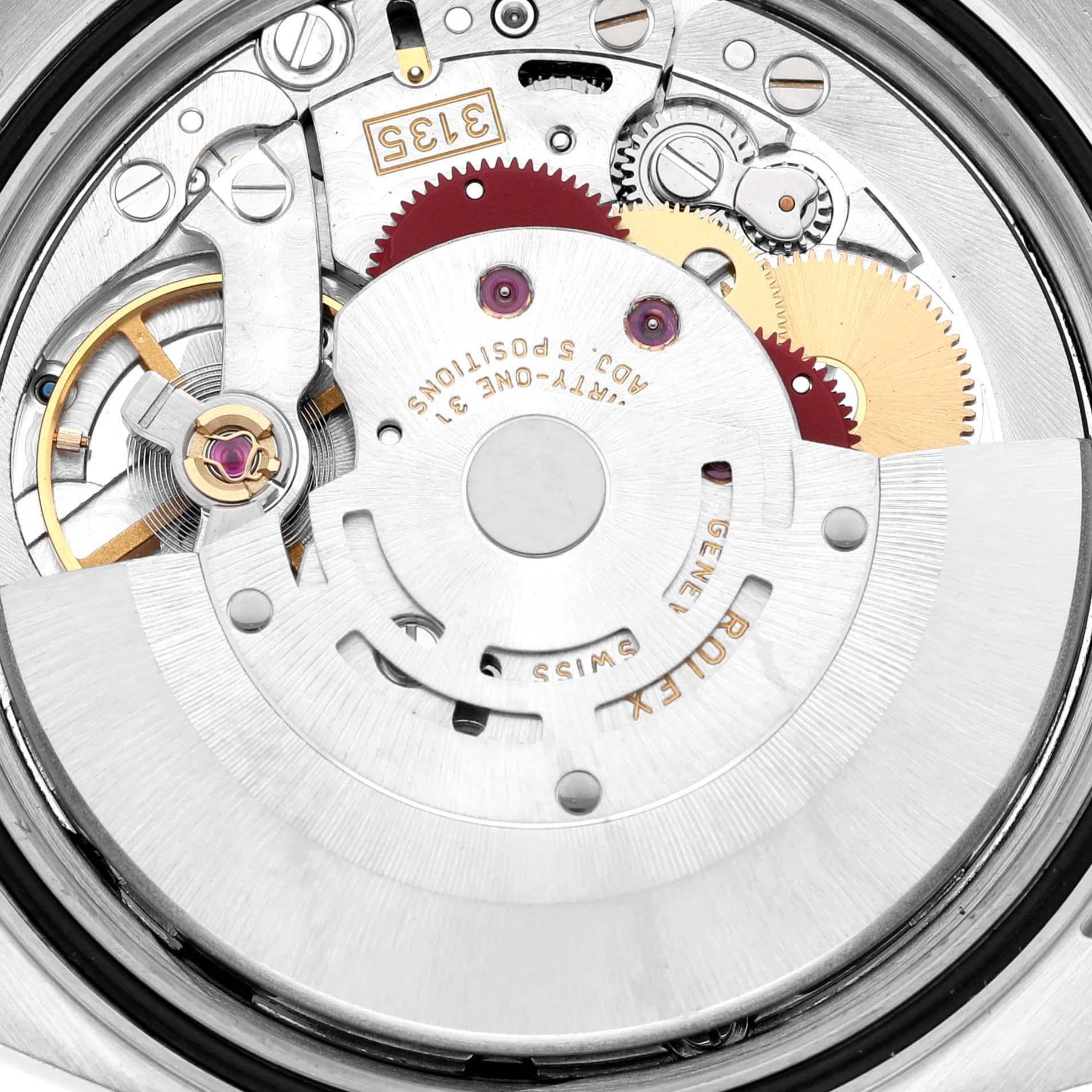Rolex Datejust Turnograph Steel White Gold Black Dial Mens Watch 16264 4