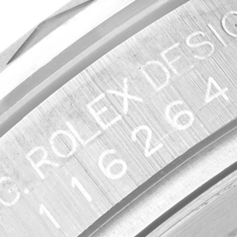 Rolex Datejust Turnograph Steel White Gold Mens Watch 116264 Box Card In Excellent Condition In Atlanta, GA