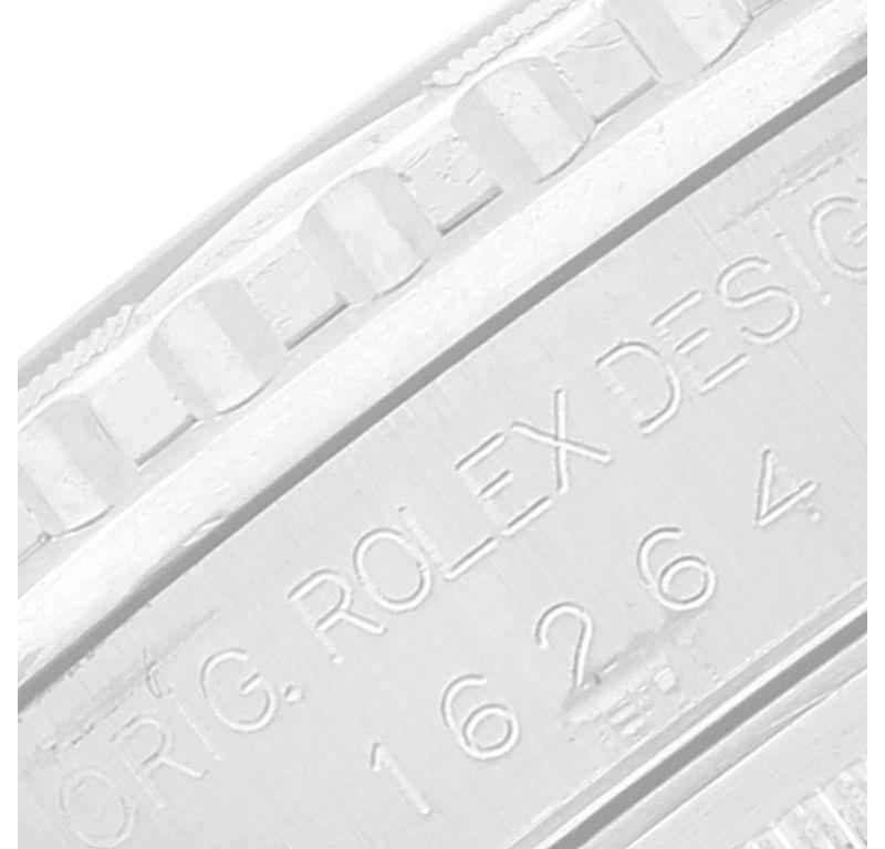 Rolex Datejust Turnograph Stahl-Weißgold-Herrenuhr mit weißem Zifferblatt 16264 im Angebot 3