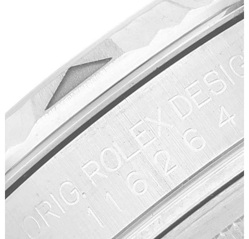 Men's Rolex Datejust Turnograph Steel White Gold White Dial Watch 116264 Box Card
