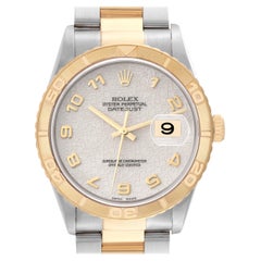 Rolex Datejust Turnograph Steel Yellow Gold Anniversary Dial Mens Watch 16263