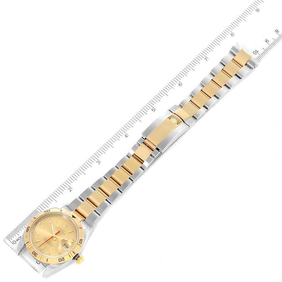 Rolex Datejust Turnograph Steel Yellow Gold Mens Watch 116263 Box Card For Sale 6