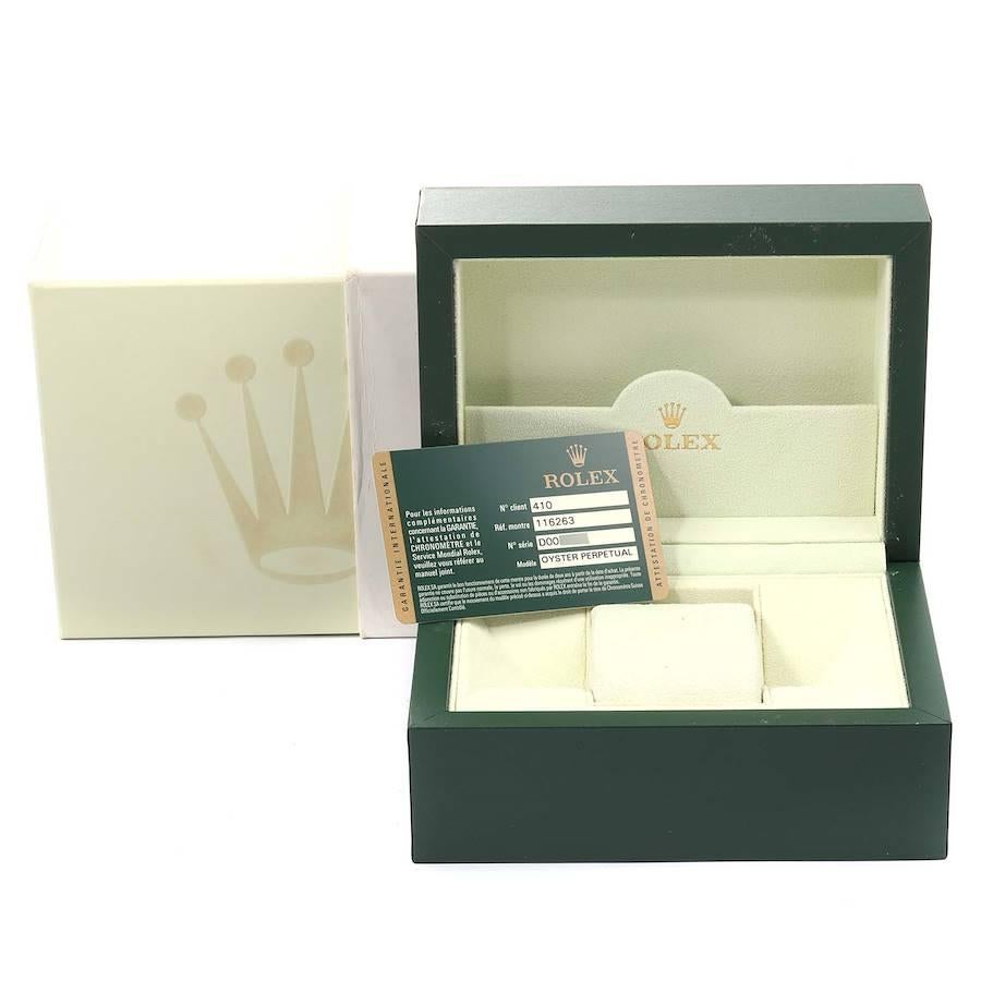 Rolex Datejust Turnograph Steel Yellow Gold Mens Watch 116263 Box Card For Sale 8