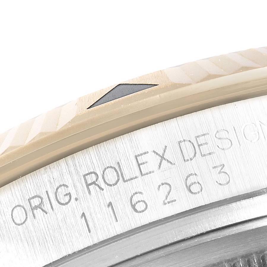 Rolex Datejust Turnograph Steel Yellow Gold Mens Watch 116263 Box Card For Sale 3