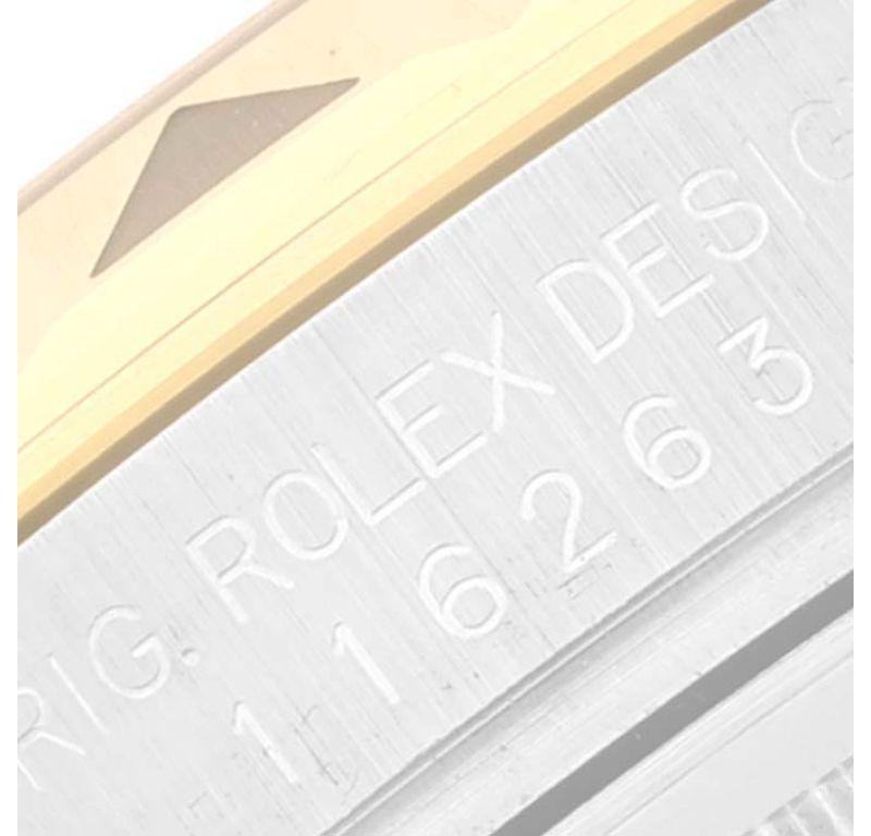 Rolex Datejust Turnograph Stahl Gelbgold Herrenuhr 116263 Box Card im Angebot 4