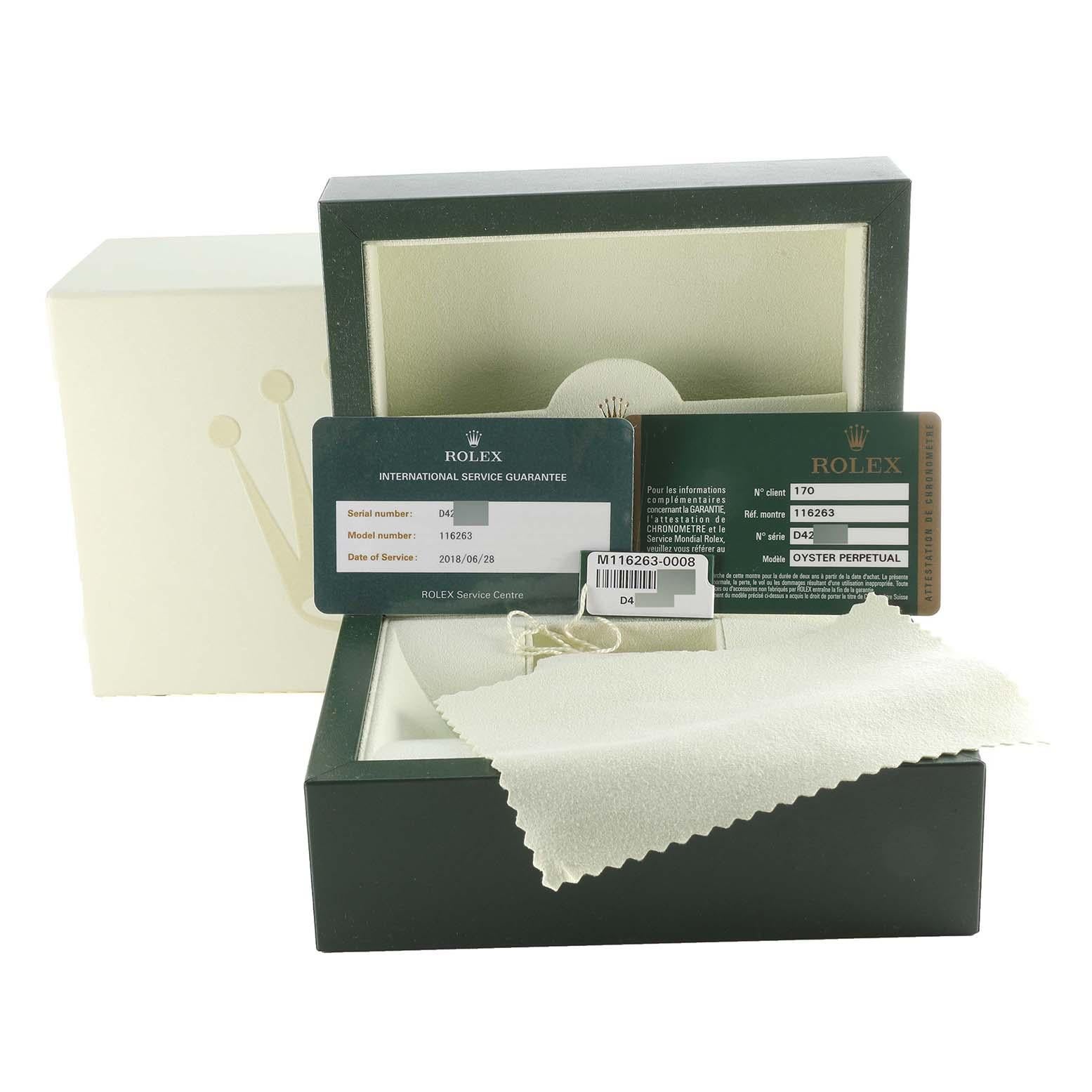 Rolex Datejust Turnograph Stahl Gelbgold Herrenuhr 116263 Box Card im Angebot 5
