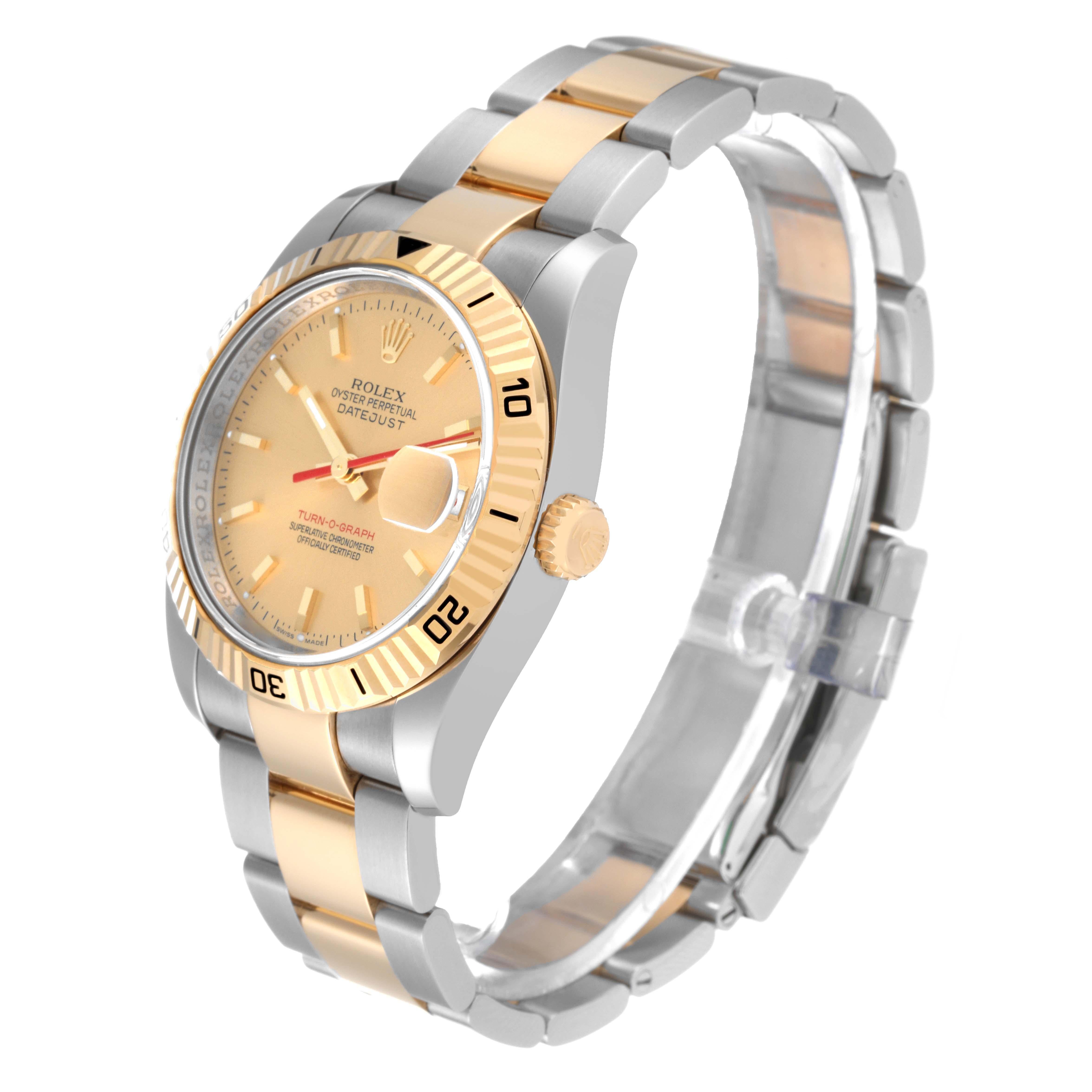Rolex Datejust Turnograph Steel Yellow Gold Mens Watch 116263 Unworn NOS For Sale 2
