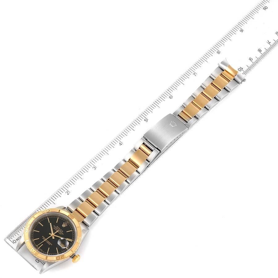 Rolex Datejust Turnograph Steel Yellow Gold Mens Watch 16263 Box Papers 3