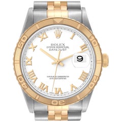 Rolex Datejust Turnograph Steel Yellow Gold Mens Watch 16263 Box Papers