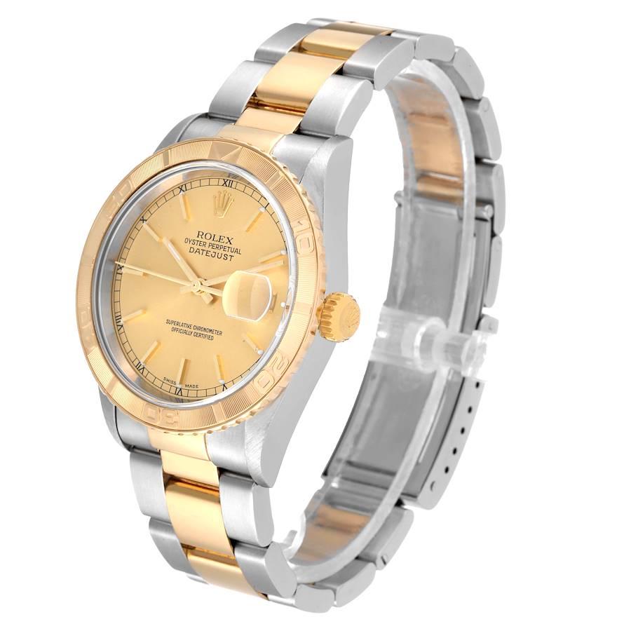 Men's Rolex Datejust Turnograph Steel Yellow Gold Mens Watch 16263 For Sale