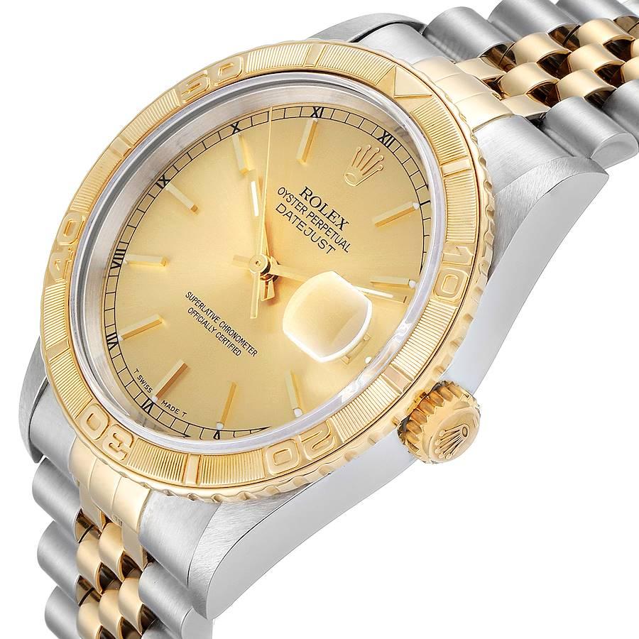 Rolex Datejust Turnograph Steel Yellow Gold Men's Watch 16263 For Sale 2