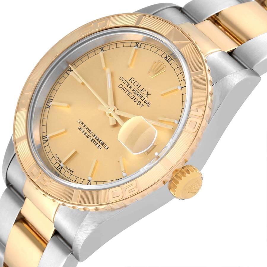 Rolex Datejust Turnograph Steel Yellow Gold Mens Watch 16263 1