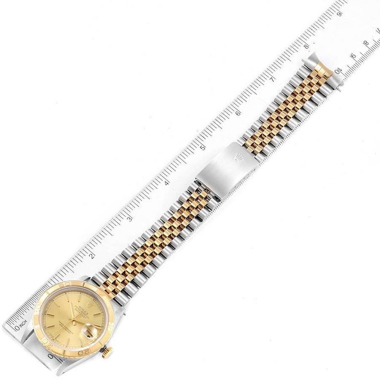 Rolex Datejust Turnograph Steel Yellow Gold Mens Watch 16263 5