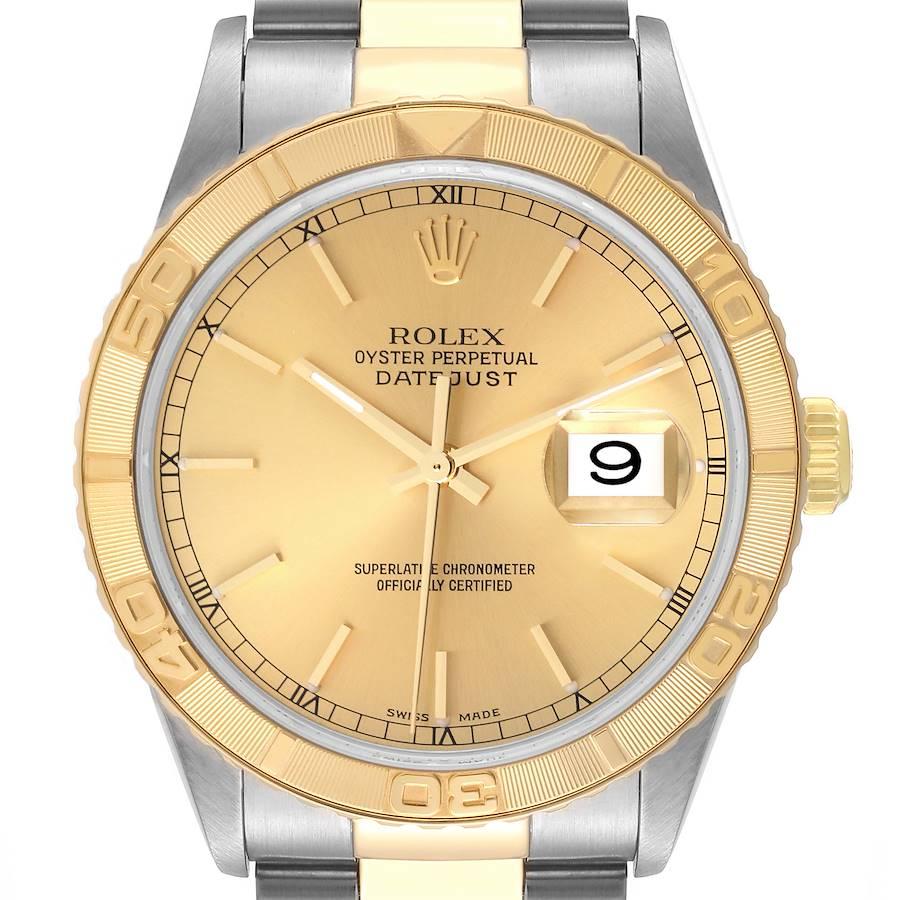 Rolex Datejust Turnograph Steel Yellow Gold Mens Watch 16263 For Sale