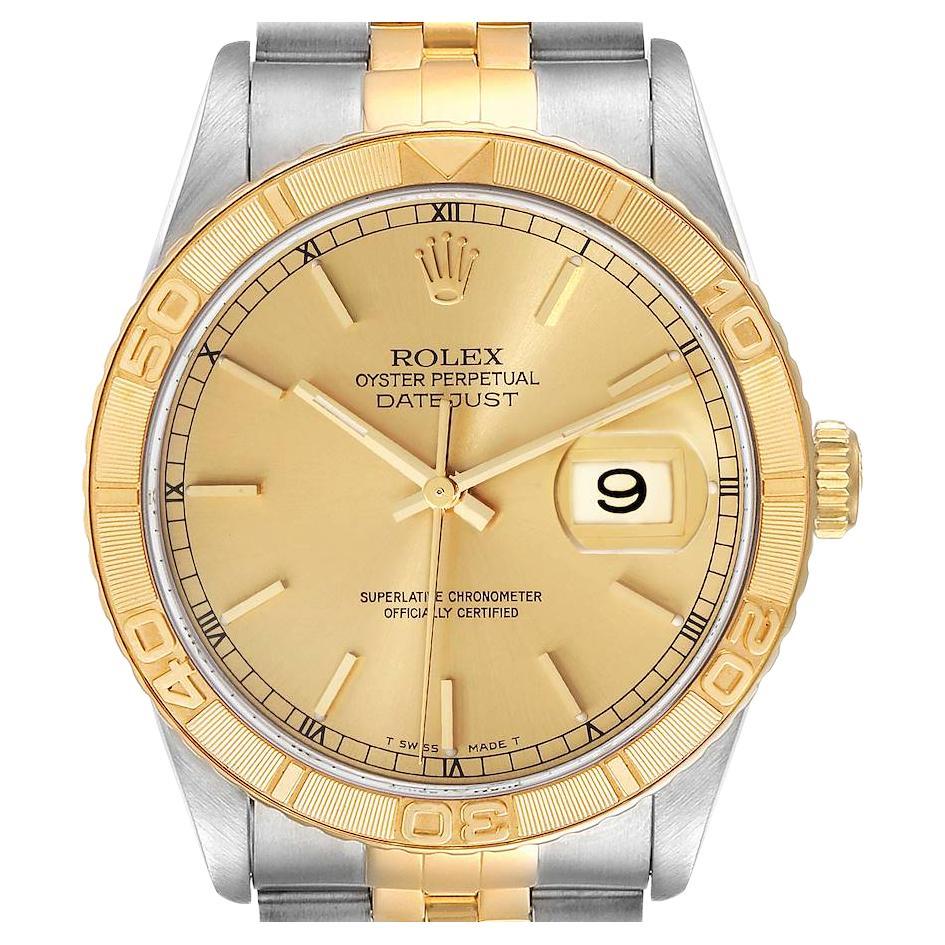 Rolex Datejust Turnograph Steel Yellow Gold Mens Watch 16263