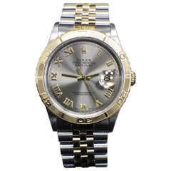 Vintage Rolex DateJust Turnograph Thunderbird 16263 18K Yellow Gold & Stainless Steel