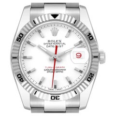 Rolex Datejust Turnograph White Dial Steel Mens Watch 116264 Box Card