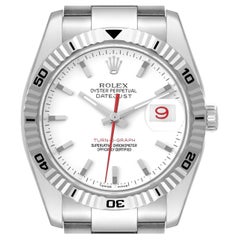 Rolex Datejust Turnograph White Dial Steel Mens Watch 116264 Box Papers