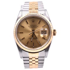 Rolex Datejust Two-Tone 18 Karat Yellow Gold