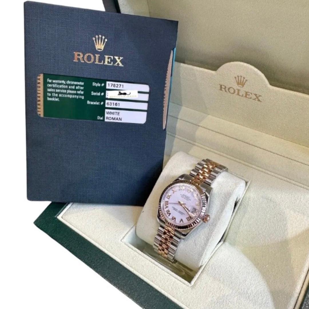 Women's Rolex Datejust Two-Tone 18k Rose Gold/Stainless Steel 31 mm Watch For Sale