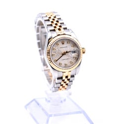 Rolex Datejust Two-Tone 18 Karat Yellow Gold Ladies Wristwatch Ref 179173