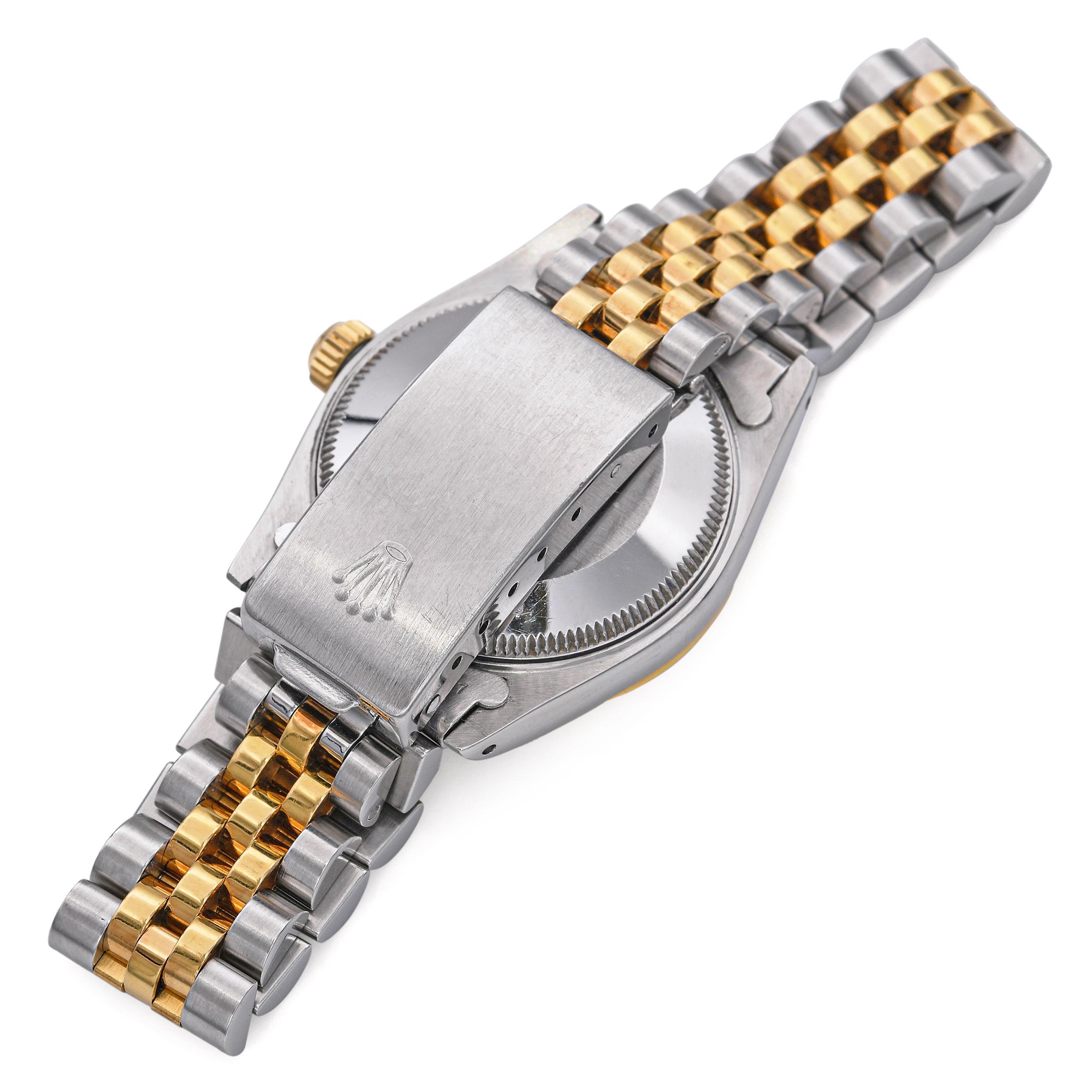 Rolex Datejust Two-Tone 31mm Midsize Women's Watch Ref 68273 For Sale 2