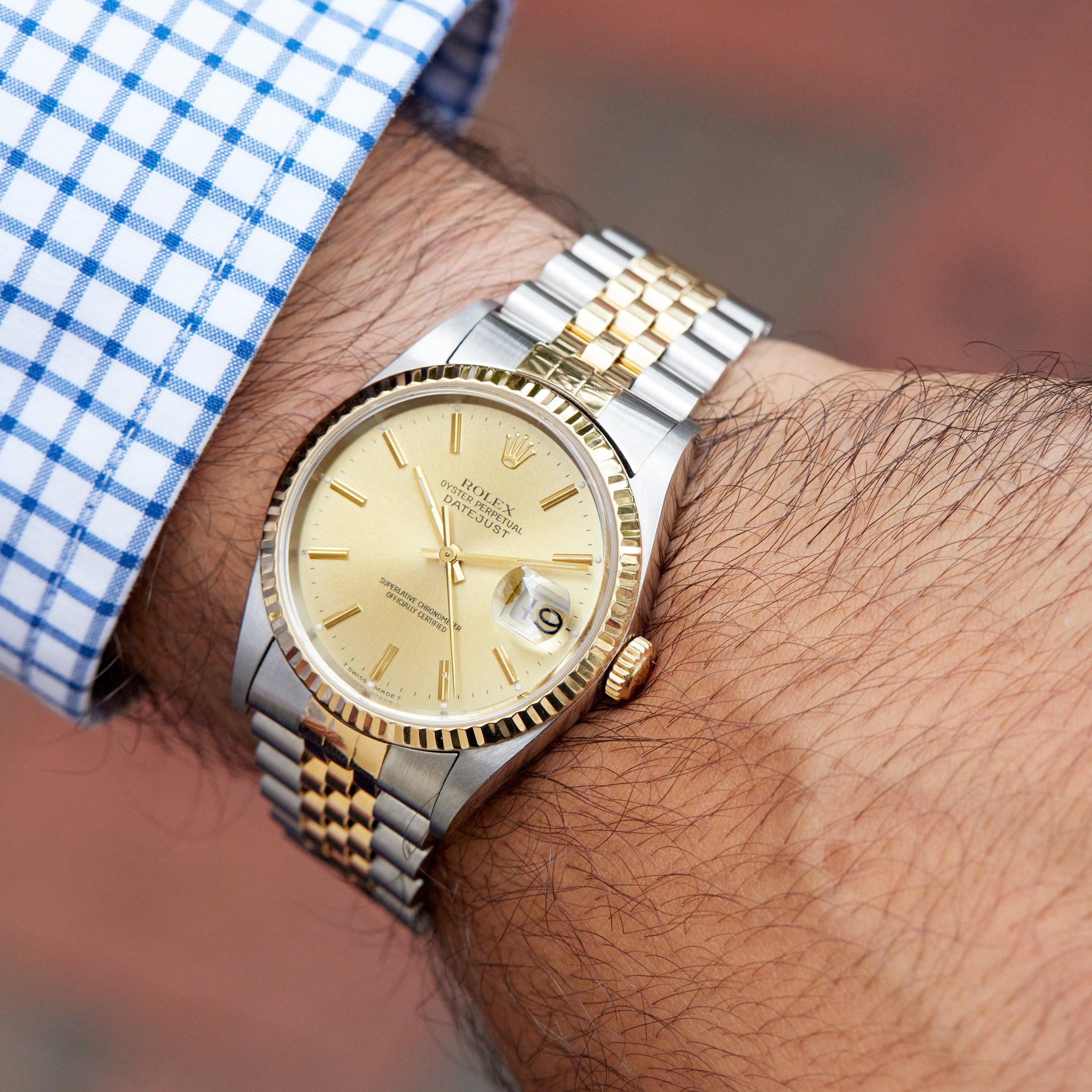 Rolex Datejust Zweifarbige 36mm Nachlass-Uhr - 16233 im Zustand „Hervorragend“ in Miami, FL