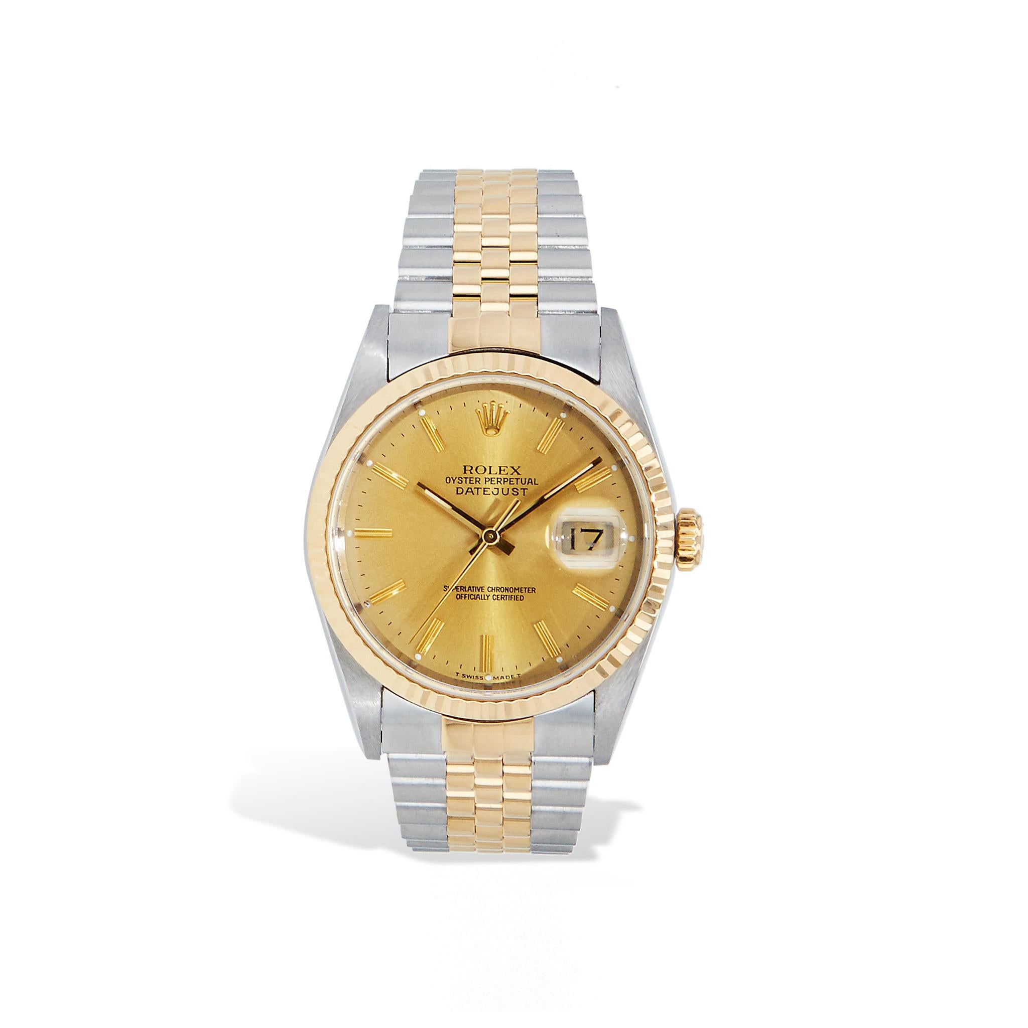 Rolex Datejust Zweifarbige 36mm Nachlass-Uhr - 16233 Herren