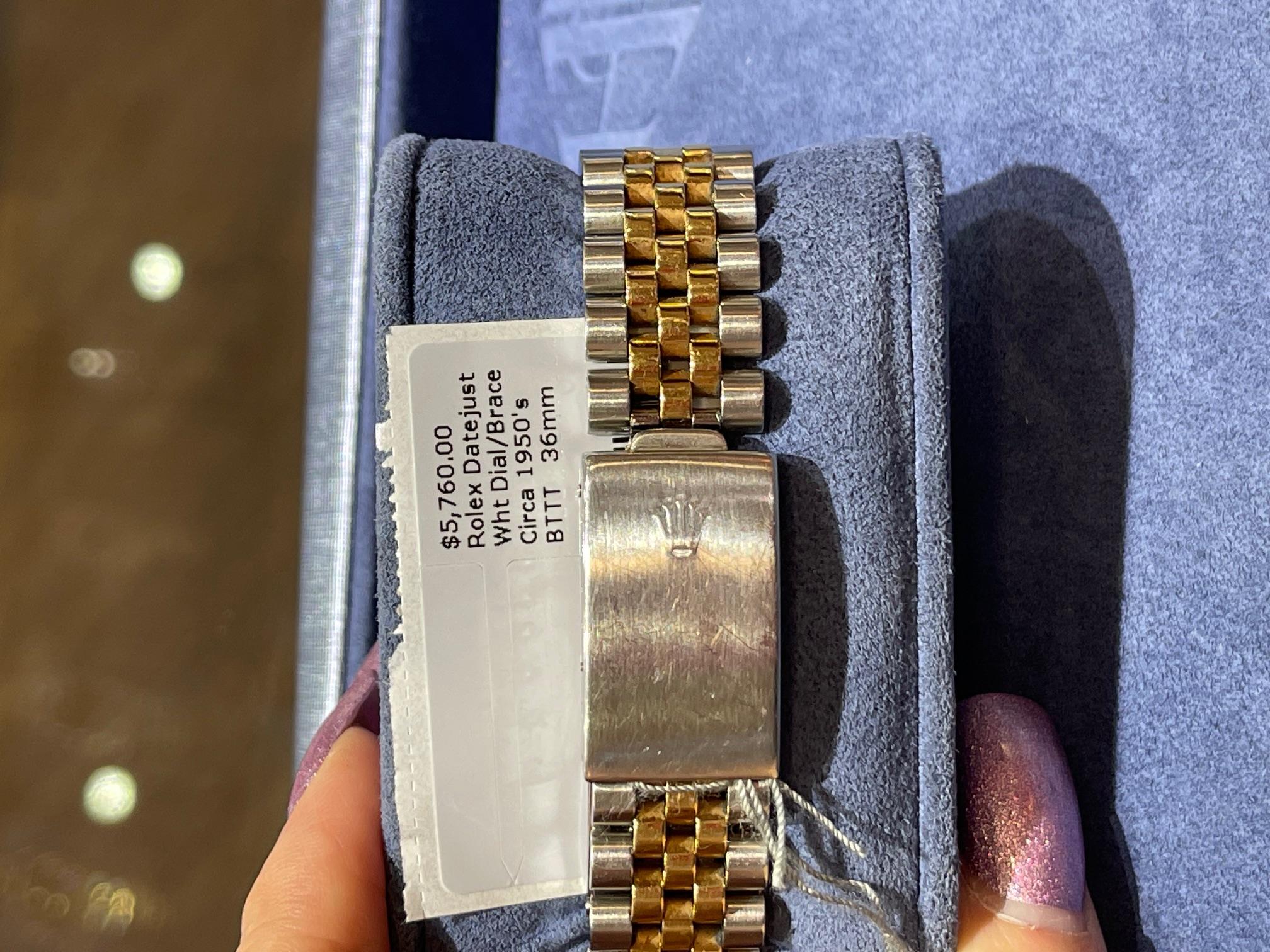 Uomo Rolex Datejust Bicolore 36mm Estate Watch - 6305 in vendita