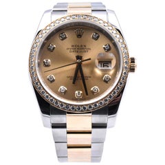 Rolex Datejust Two-Tone Factory Diamond Dial/Bezel Watch Ref 116243