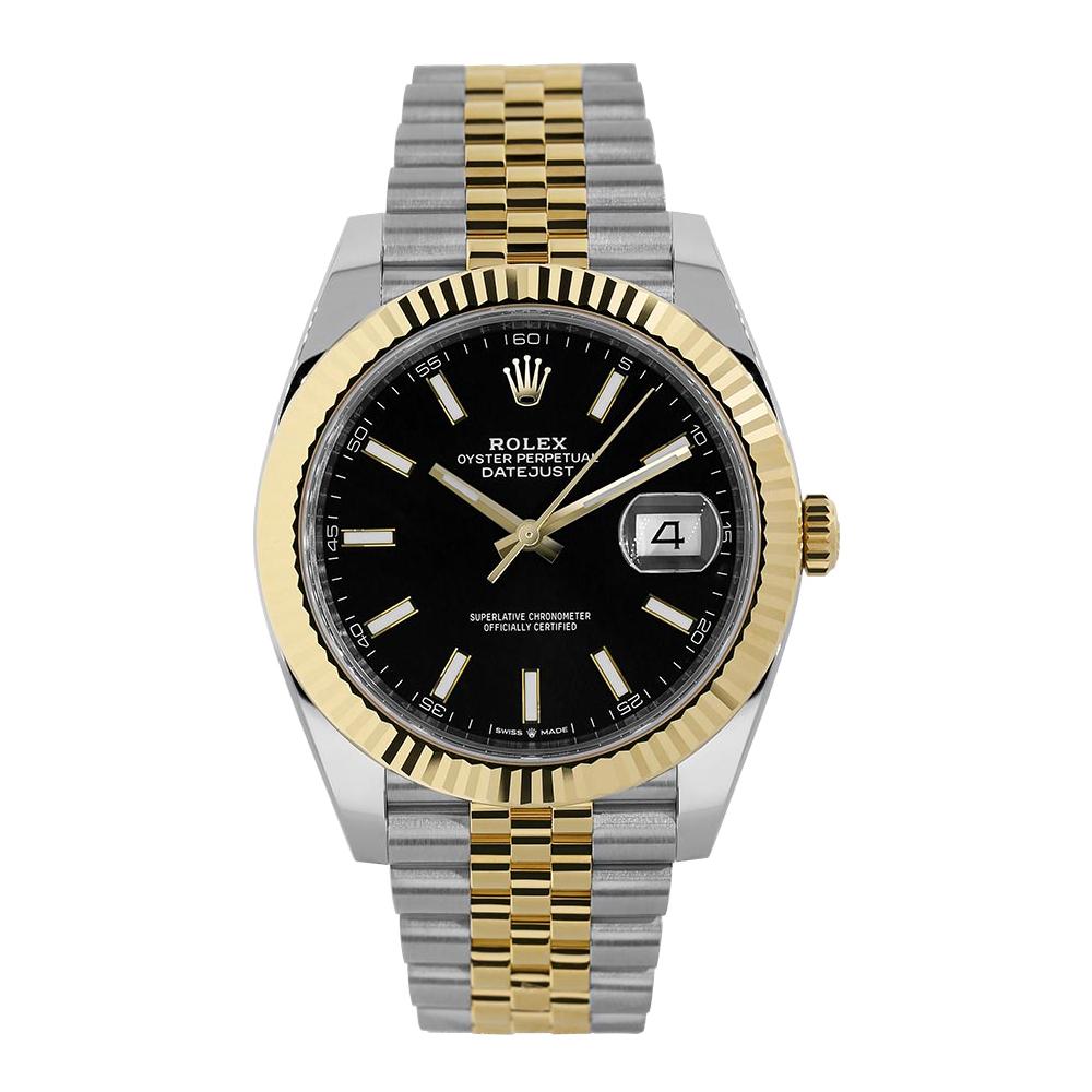 Rolex Datejust Two-Tone Stainless Steel Black Index Dial Jubilee 126333