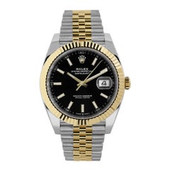 Rolex Datejust Two-Tone Stainless Steel Black Index Dial Jubilee 126333