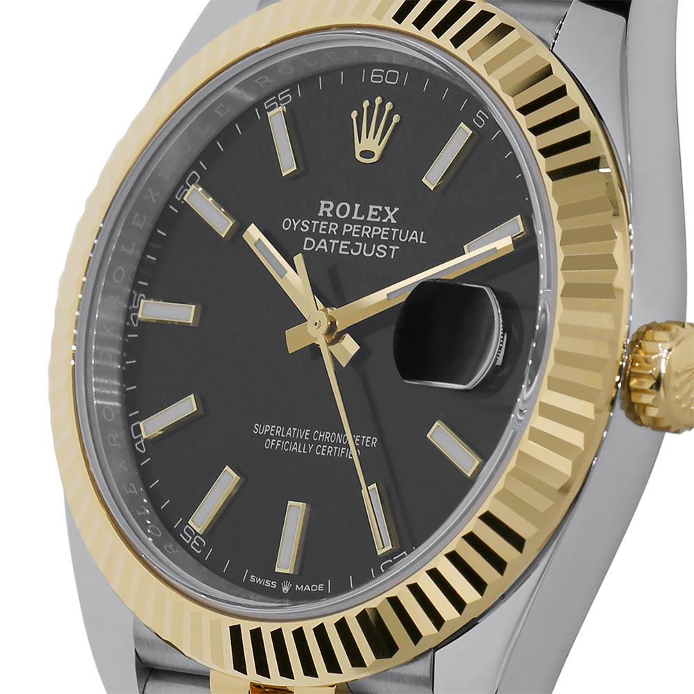 Contemporary Rolex Datejust Two-Tone Stainless Steel Black Index Dial Jubilee 126333