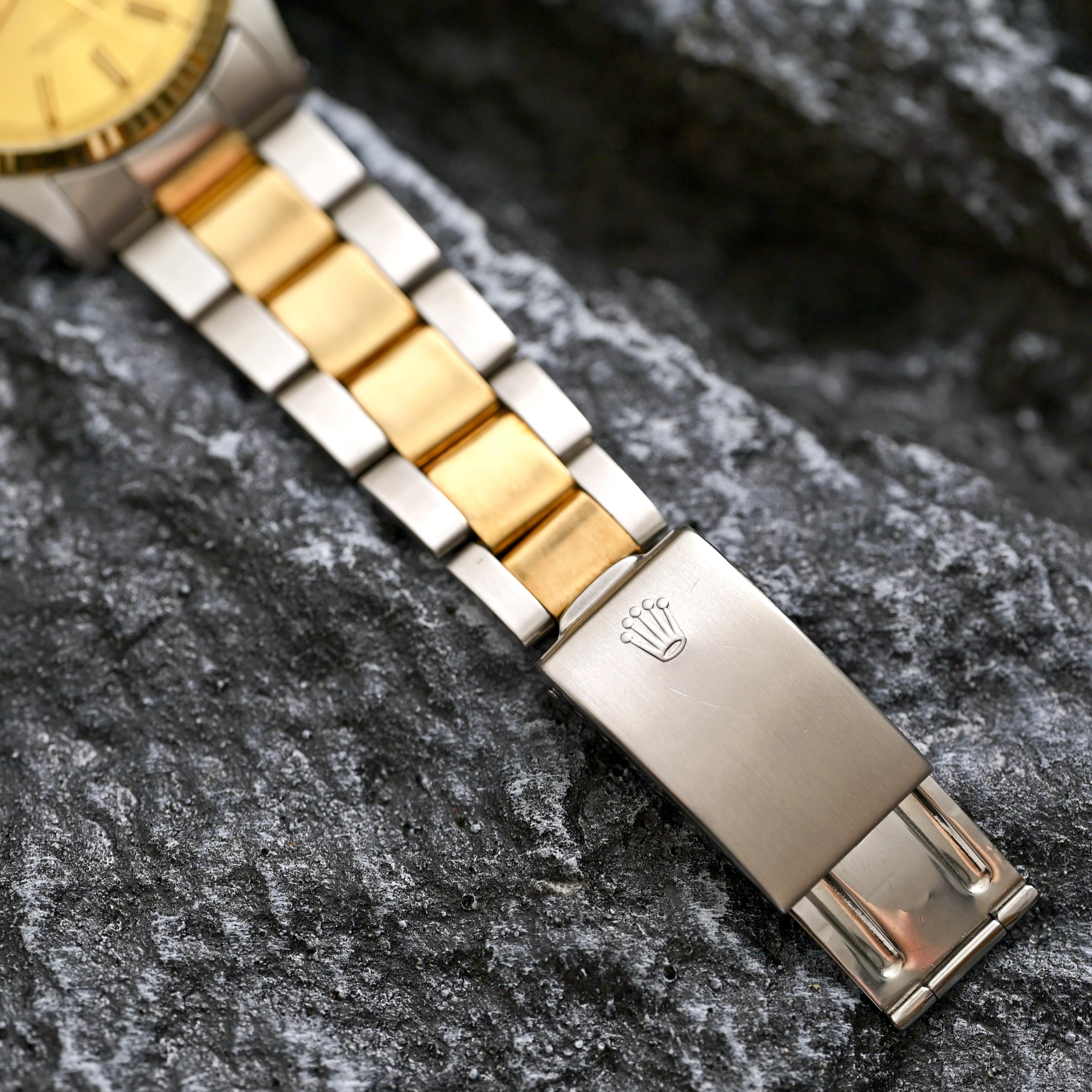 Rolex Datejust Two-Tones Gold Dial 1601 Automatic Watch, 1972 For Sale 4