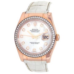 Rolex Datejust 'V Serial' 18 Karat Rose Gold Automatic Ladies Watch 116185